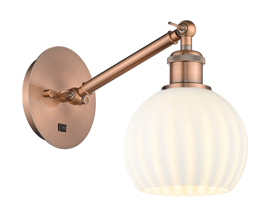 Innovations - 317-1W-AC-G1217-6WV - LED Wall Sconce - Ballston - Antique Copper