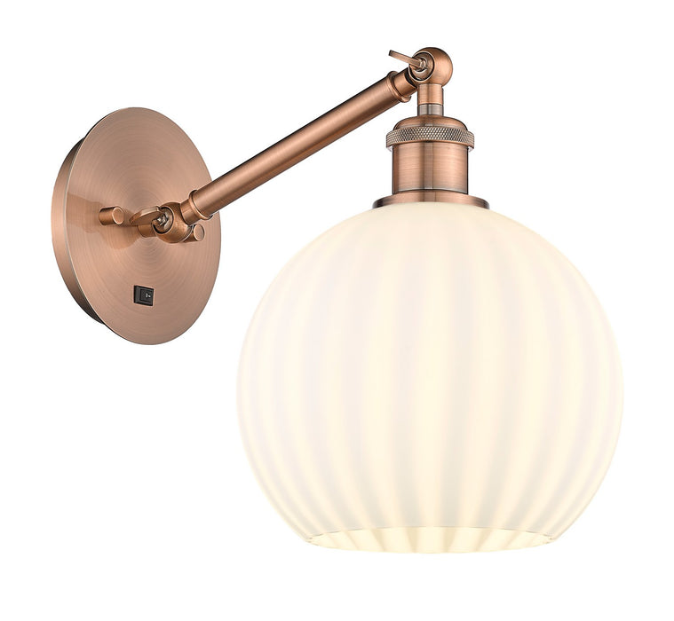 Innovations - 317-1W-AC-G1217-8WV - LED Wall Sconce - Ballston - Antique Copper