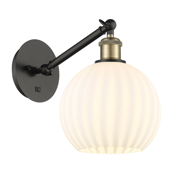 Innovations - 317-1W-BAB-G1217-8WV - LED Wall Sconce - Ballston - Black Antique Brass
