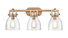 Innovations - 411-3W-BB-G412-7CL - Three Light Bath Vanity - Downtown Urban - Brushed Brass