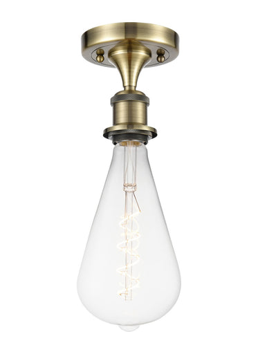 Ballston LED Semi-Flush Mount Antique Brass