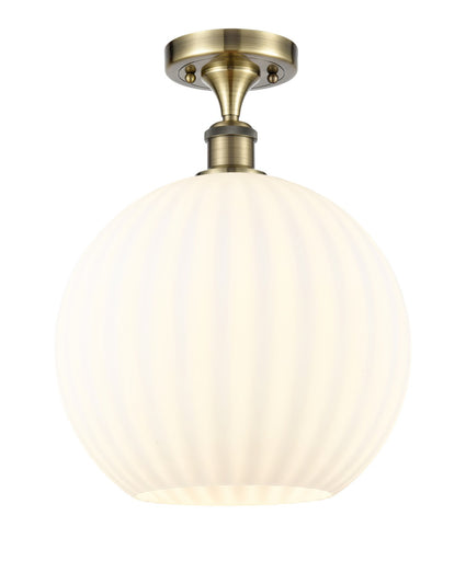 Ballston LED Semi-Flush Mount Antique Brass