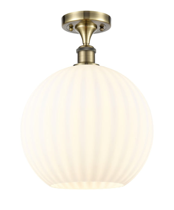 Innovations - 516-1C-AB-G1217-12WV - LED Semi-Flush Mount - Ballston - Antique Brass