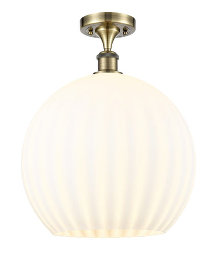 Ballston LED Semi-Flush Mount Antique Brass