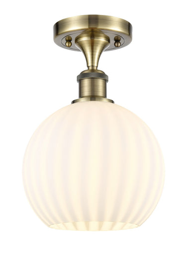 Ballston LED Semi-Flush Mount Antique Brass
