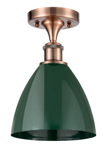 Ballston One Light Semi-Flush Mount Antique Copper