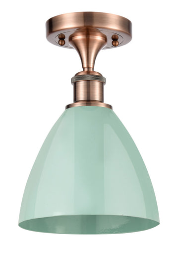 Ballston One Light Semi-Flush Mount Antique Copper