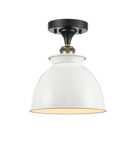 Ballston One Light Semi-Flush Mount Black Antique Brass