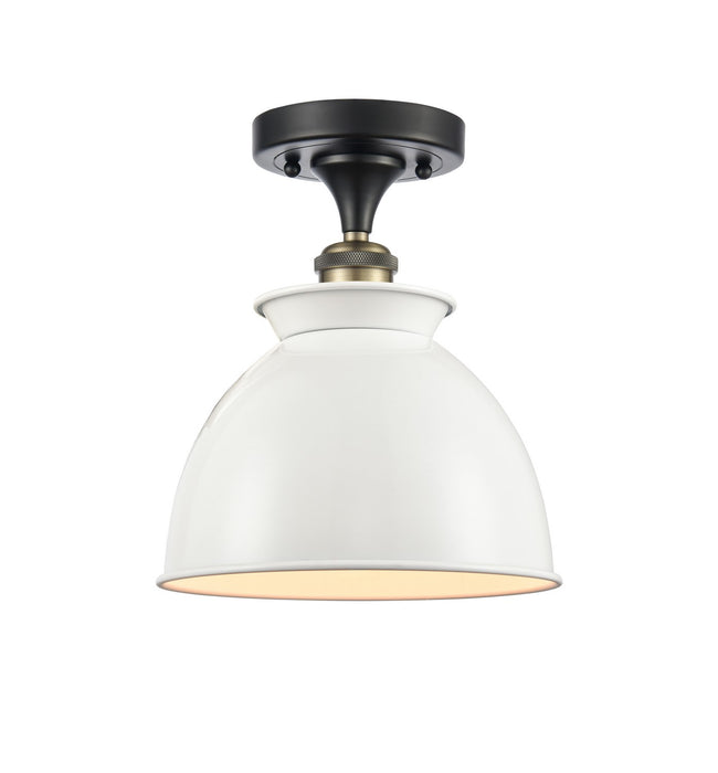 Innovations - 516-1C-BAB-M14-W - One Light Semi-Flush Mount - Ballston - Black Antique Brass