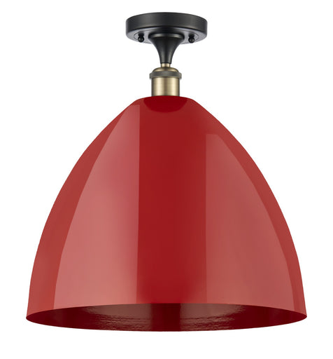 Ballston One Light Semi-Flush Mount Black Antique Brass