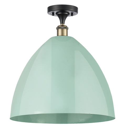 Ballston One Light Semi-Flush Mount Black Antique Brass