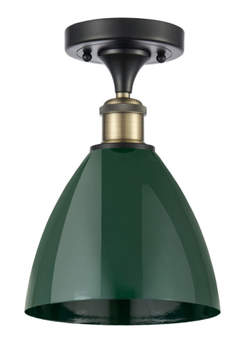 Ballston One Light Semi-Flush Mount Black Antique Brass