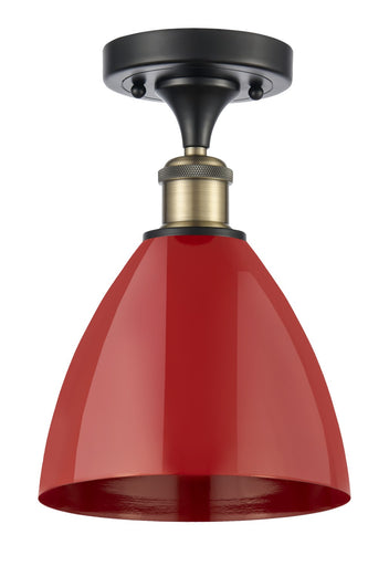 Ballston One Light Semi-Flush Mount Black Antique Brass