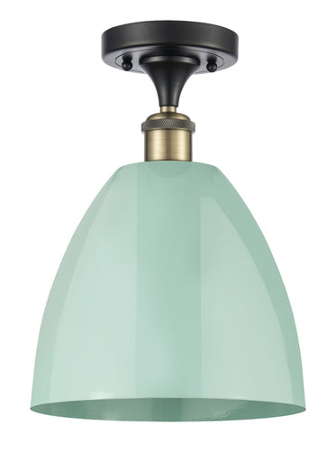 Ballston One Light Semi-Flush Mount Black Antique Brass