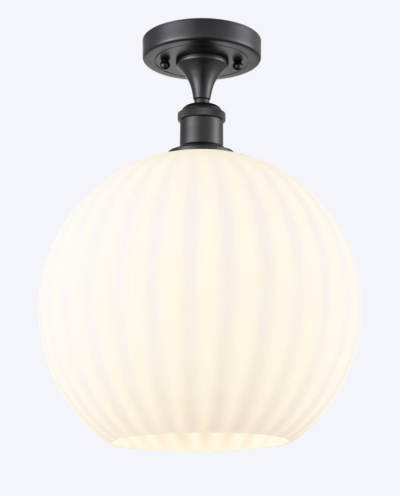 Innovations - 516-1C-BK-G1217-12WV - LED Semi-Flush Mount - Ballston - Matte Black