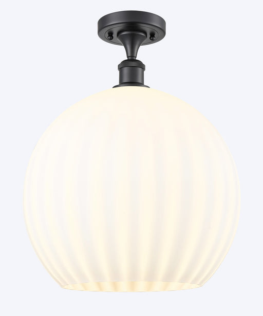 Innovations - 516-1C-BK-G1217-14WV - LED Semi-Flush Mount - Ballston - Matte Black