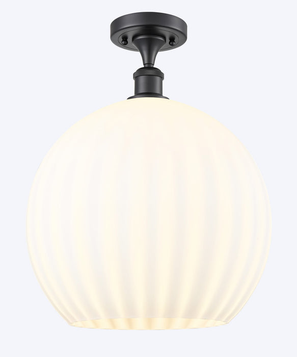 Innovations - 516-1C-BK-G1217-14WV - LED Semi-Flush Mount - Ballston - Matte Black