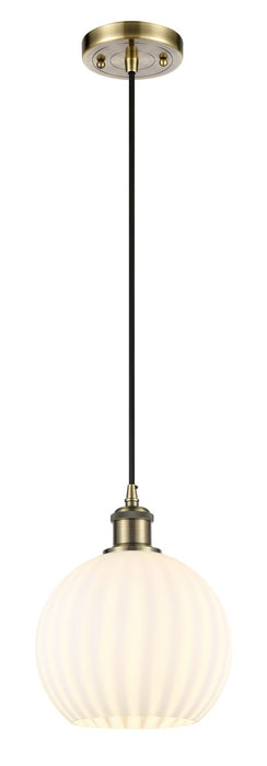 Innovations - 516-1P-AB-G1217-8WV - LED Mini Pendant - Ballston - Antique Brass