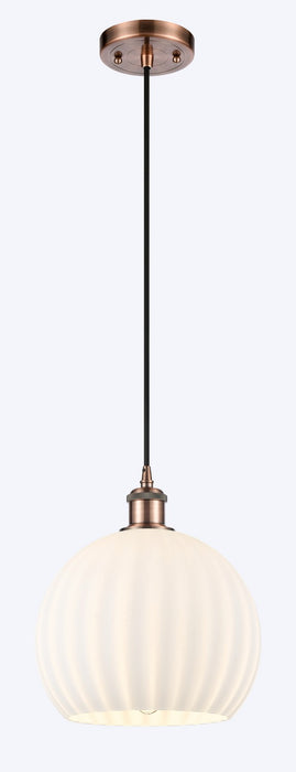 Innovations - 516-1P-AC-G1217-10WV - LED Mini Pendant - Ballston - Antique Copper