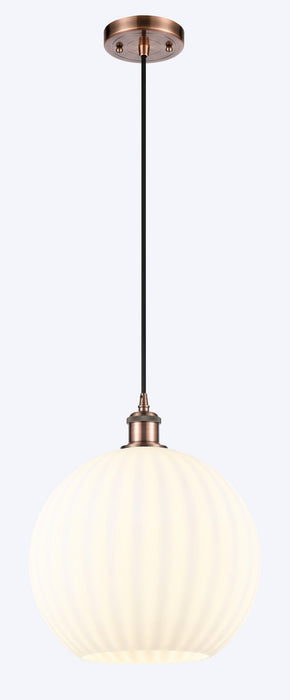 Innovations - 516-1P-AC-G1217-12WV - LED Mini Pendant - Ballston - Antique Copper