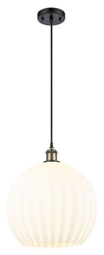 Ballston LED Pendant Black Antique Brass