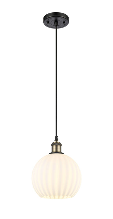 Innovations - 516-1P-BAB-G1217-8WV - LED Mini Pendant - Ballston - Black Antique Brass