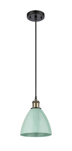 Ballston One Light Mini Pendant Black Antique Brass