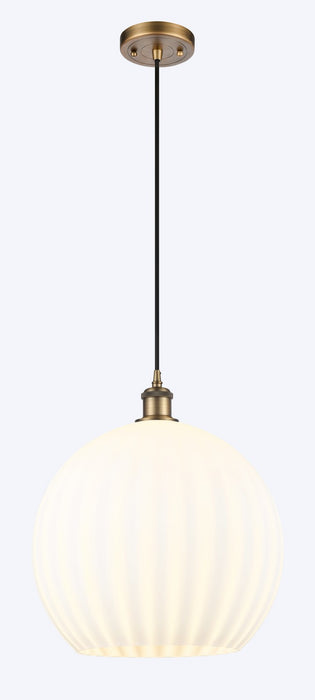 Innovations - 516-1P-BB-G1217-14WV - LED Pendant - Ballston - Brushed Brass