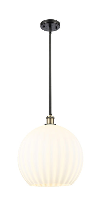 Innovations - 516-1S-BAB-G1217-14WV - LED Pendant - Ballston - Black Antique Brass