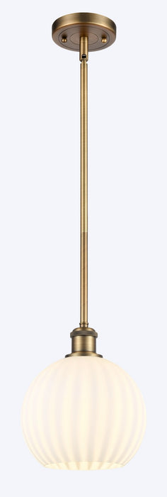 Innovations - 516-1S-BB-G1217-8WV - LED Mini Pendant - Ballston - Brushed Brass