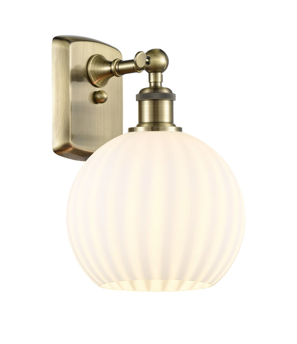 Innovations - 516-1W-AB-G1217-8WV - LED Wall Sconce - Ballston - Antique Brass