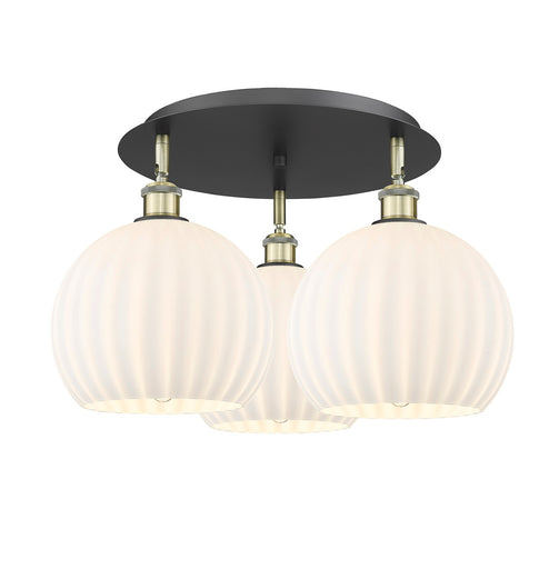 Ballston LED Flush Mount Black Antique Brass