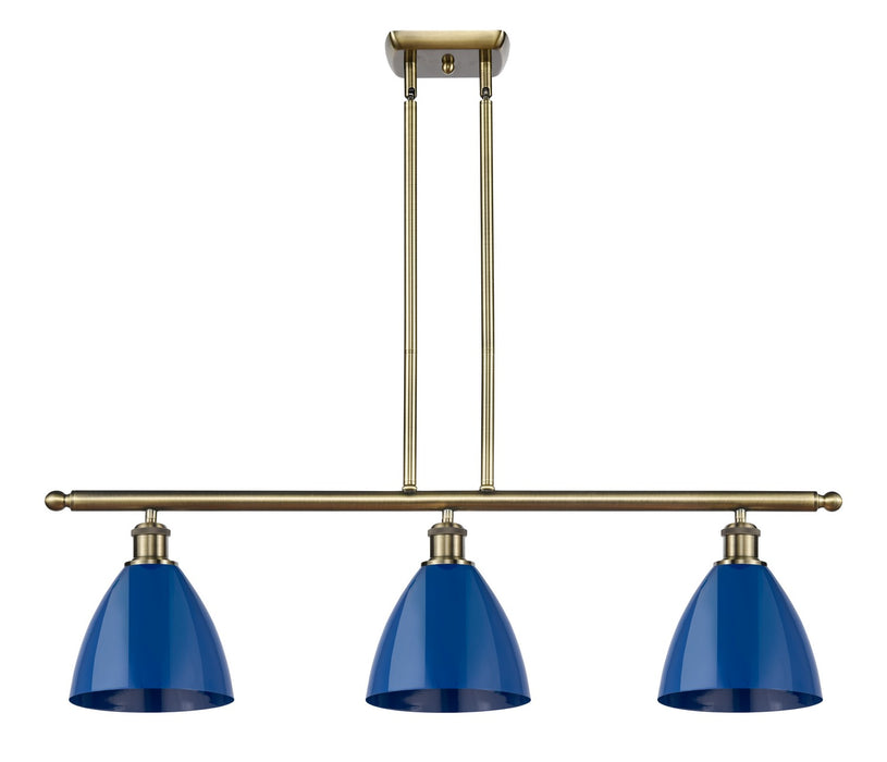 Innovations - 516-3I-AB-MBD-75-BL - Three Light Island Pendant - Ballston - Antique Brass