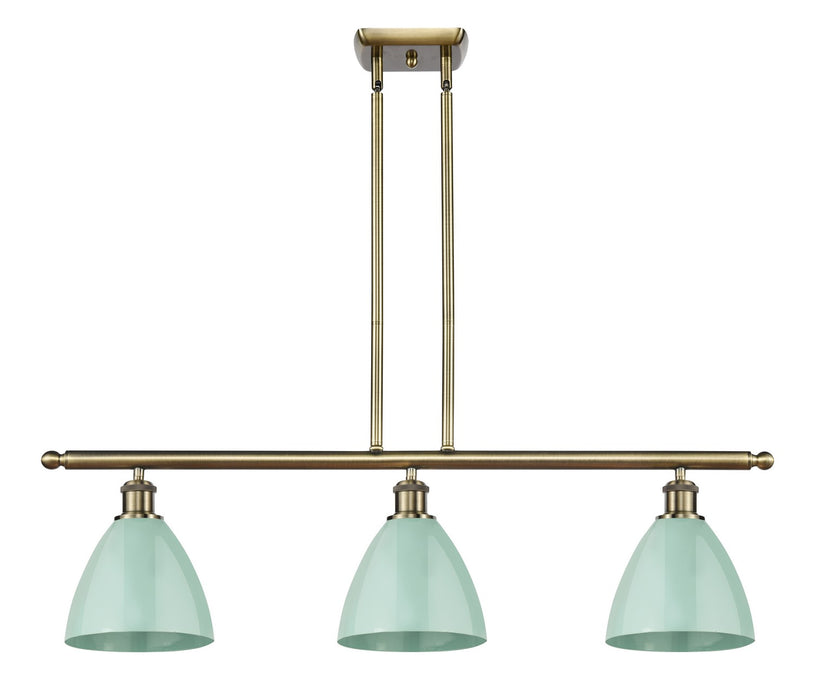 Innovations - 516-3I-AB-MBD-75-SF - Three Light Island Pendant - Ballston - Antique Brass