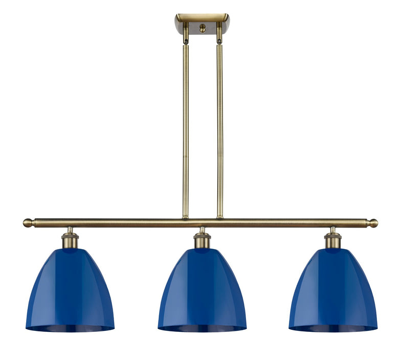 Innovations - 516-3I-AB-MBD-9-BL - Three Light Island Pendant - Ballston - Antique Brass