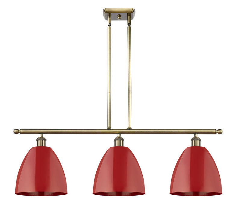 Innovations - 516-3I-AB-MBD-9-RD - Three Light Island Pendant - Ballston - Antique Brass