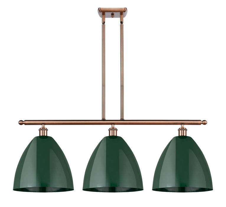 Innovations - 516-3I-AC-MBD-12-GR - Three Light Island Pendant - Ballston - Antique Copper