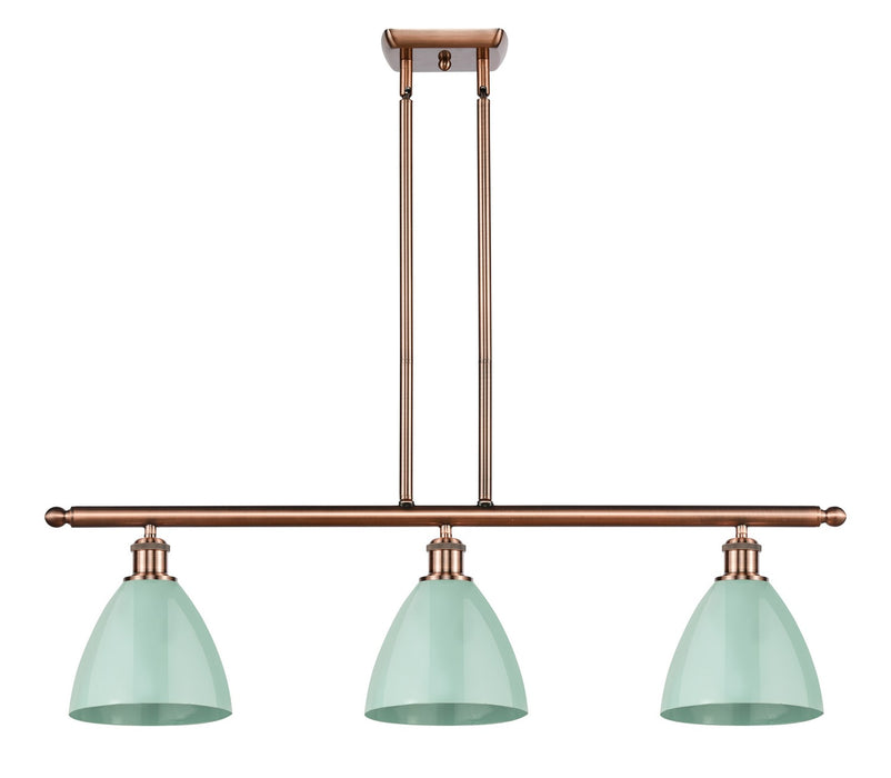 Innovations - 516-3I-AC-MBD-75-SF - Three Light Island Pendant - Ballston - Antique Copper