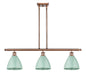 Innovations - 516-3I-AC-MBD-75-SF - Three Light Island Pendant - Ballston - Antique Copper