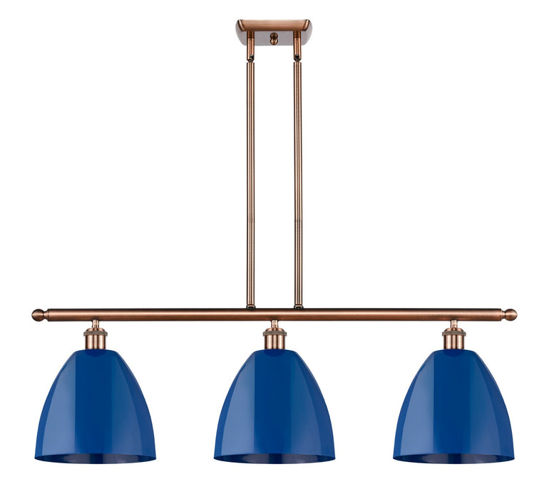 Innovations - 516-3I-AC-MBD-9-BL - Three Light Island Pendant - Ballston - Antique Copper