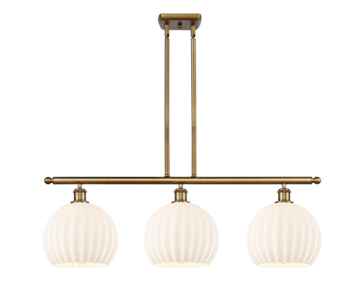 Innovations - 516-3I-BB-G1217-10WV - LED Island Pendant - Ballston - Brushed Brass