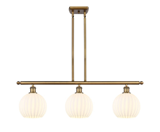 Innovations - 516-3I-BB-G1217-8WV - LED Island Pendant - Ballston - Brushed Brass