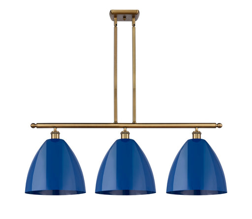 Innovations - 516-3I-BB-MBD-12-BL - Three Light Island Pendant - Ballston - Brushed Brass