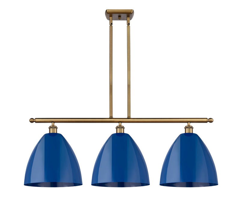 Innovations - 516-3I-BB-MBD-12-BL - Three Light Island Pendant - Ballston - Brushed Brass