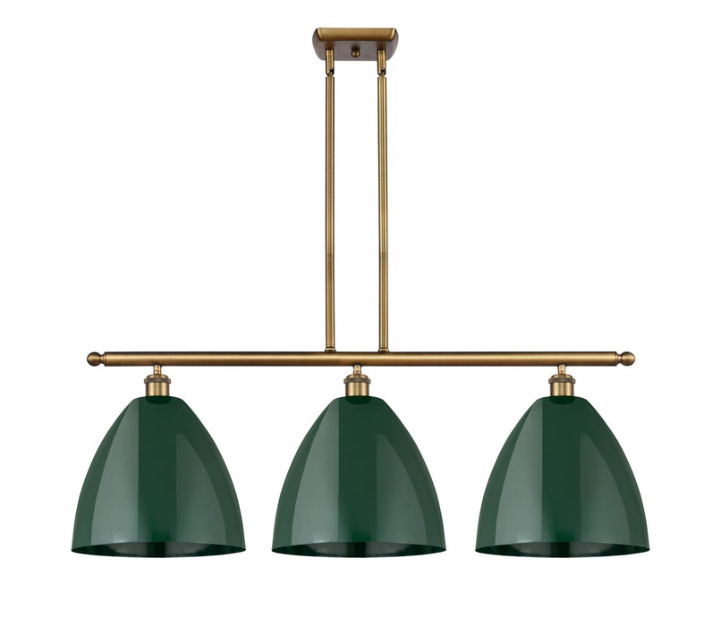 Innovations - 516-3I-BB-MBD-12-GR - Three Light Island Pendant - Ballston - Brushed Brass