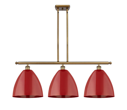 Innovations - 516-3I-BB-MBD-12-RD - Three Light Island Pendant - Ballston - Brushed Brass