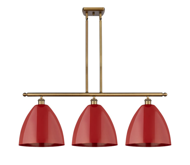 Innovations - 516-3I-BB-MBD-12-RD - Three Light Island Pendant - Ballston - Brushed Brass