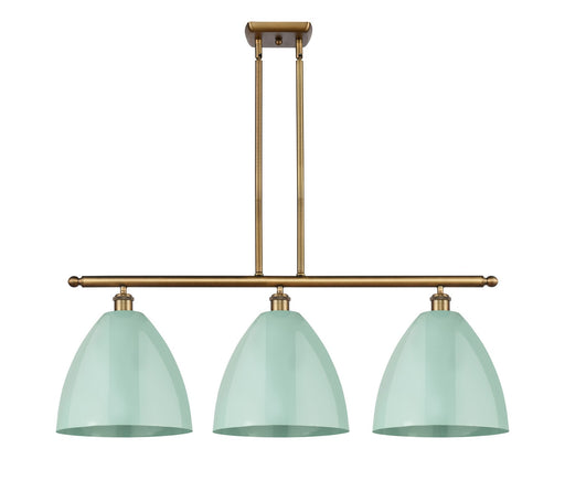 Innovations - 516-3I-BB-MBD-12-SF - Three Light Island Pendant - Ballston - Brushed Brass