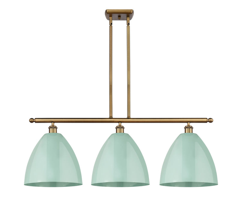 Innovations - 516-3I-BB-MBD-12-SF - Three Light Island Pendant - Ballston - Brushed Brass