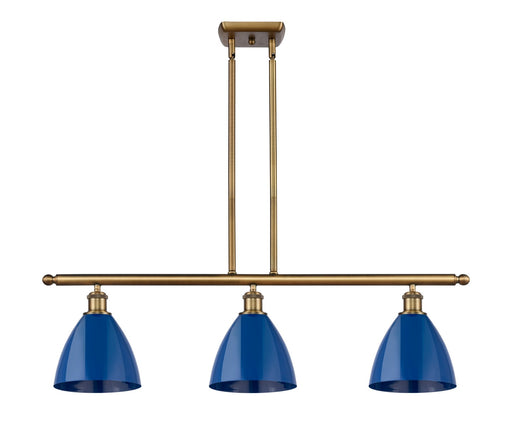 Innovations - 516-3I-BB-MBD-75-BL - Three Light Island Pendant - Ballston - Brushed Brass